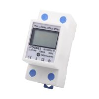 1 Piece Energy KWh Meter Energy Meter Single Phase Two Wire LCD Backlight Digital Display Single Phase AC 230V Electric Din Rail