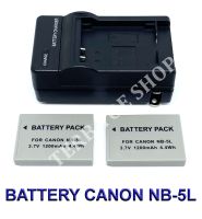 NB-5L  NB5L แบตเตอรี่  แท่นชาร์จ  แบตเตอรี่พร้อมแท่นชาร์จสำหรับกล้องแคนนอน Battery  Charger  Battery and Charger For Canon Powershot S100,S110,SX230 HS,SX210 IS,SD790 IS,SX200 IS,SD800 IS,SD890 IS,SD990(Grey) BY TERB TOE SHOP