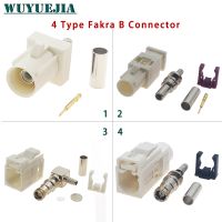 1pcs White Fakra B Male Plug / Female Jack RAL 9001 Fakra Connector RF Coaxial Wire Connectors for RG316 / RG174 Pigtail Cable