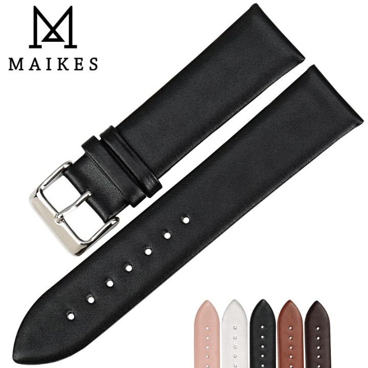 maikes-เคสสายนาฬิกาบางสายนาฬิกาหนังแท้สีขาวนาฬิกาข้อมือสำหรับสายนาฬิกาข้อมือ-ck-calvin-klein