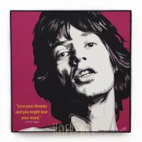 Mick Jagger มิก แจ็กเกอร์ นักร้อง Rock วง The Rolling Stones เดอะโรลลิ่งสโตนส์ รูปภาพ​ติด​ผนัง​ pop art พร้อมกรอบและที่แขวน ของขวัญ​ กรอบรูป