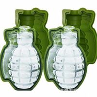 3D Grenade Shape Ice Cube Mold Ice Cream Maker Party Bar Drinks Silicone Trays Molds Kitchen Bar Tool