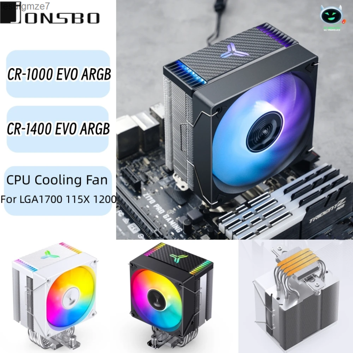 JONSBO CR1000/1400 EVO ARGB CPU Cooling Fan 4 Heat Pipe Tower 4PIN PWM