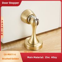 1pc Zinc Alloy Golden Door stops Heavy Duty Door Stopper Wood Door Magnetic Stop Bathroom Door Holder Powerful Doorstop Decorative Door Stops