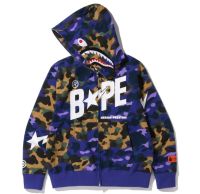 2022 BAPE ผู้ชาย H Oodies เสื้อกันหนาวพรางฉลามจดหมายเสื้อกันหนาวผู้ชายแจ็คเก็ตคลุมด้วยผ้าสบายๆเสื้อผ้า