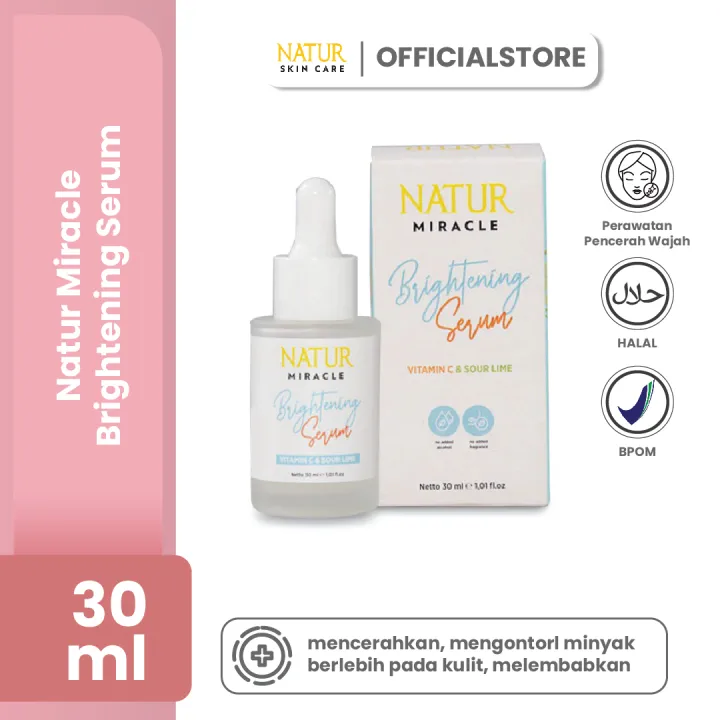 Natur Miracle Face Serum Brightening with Vitamin C & Sour Lime 30ml