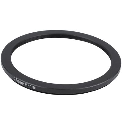 77mm-67mm 77mm to 67mm Step Down Ring Adapter Black for DSLR Camera