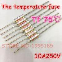 RY 25pcs/lot New Micro thermal fuse 10A250V 75 Degrees Tf 75 C Mini temp fuse metal shell Thermal Cutoff Electrical Circuitry Parts