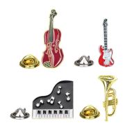 Unisex Musical Instruments Brooches Guitar Violin Cello Piano Pins for Women Men Girl Kids Collar Brooch Cap backpack Suit Pin Fashion Brooches Pins