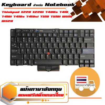 สินค้าคุณสมบัติเทียบเท่า คีย์บอร์ด เลอโนโว - Lenovo keyboard (แป้นอังกฤษ) สำหรับรุ่น Thinkpad X220 X220i T400s T410 T410i T410s T410si T510 T510i W510 W520