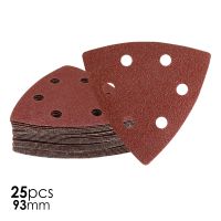 25PCS Delta Sandpaper Triangle Sanding Paper Hook Loop Abrasive Woodworking Tools Accessories Grit 60 - 240 for Delta Sander