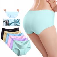 《Mega Deal》Ice Silk Seamless Underwear Middle Waist Panties Women Clothing