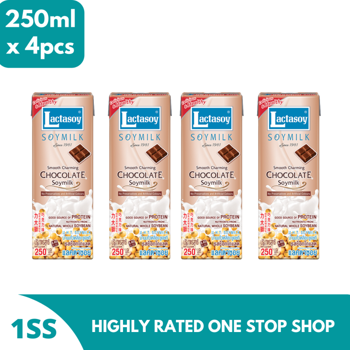 Lactasoy Chocolate Flavored Soy Milk 250ml x 4pcs Lazada PH