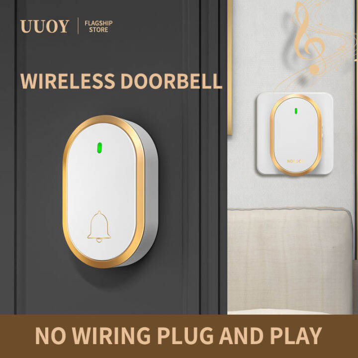 UUOY Wireless Doorbell 1000ft Range Loud Enough with 4 Volume Levels