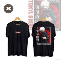 Tokyo Ghoul-Kaneki Ken เสื้อยืดลําลองแฟชั่นสําหรับ Unisex แขนสั้นพิมพ์ลาย