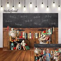 Mehofond Photography Background Classroom Chalkboard Back to School Globe Kid Portrait Birthday Decoration Backdrop Photo Studio