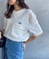 FRED PERRY FP Unisex กระเป๋าปักลายข้าวสาลีใส่ได้ทั้งผู้ชายและผู้หญิงนำเข้าสไตล์ใหม่