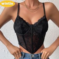 Wintin European and American New Sexy Lace Sling Hot Girl Inner Wear Fashion Steel Ring Fishbone Vest Female 60544