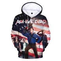 2023 New2023 Ash VS Evil Dead 3D พิมพ์ Hoodies Unisex สยองขวัญ Hooded Sweatshirt แขนยาวฤดูใบไม้ร่วง Casual โพลีเอสเตอร์ Oversize Hoodies