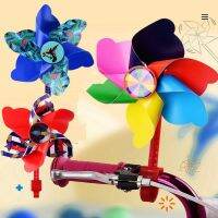 2023 NEW Children Cartoon Bicycle Windmill Colorful Pinwheel Long Pole/ Short Pole Windmill Kids Scooter Handbar Decorative Accessories