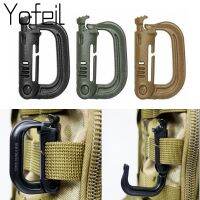 5PCS Grimloc Molle Carabiner D แหวนล็อคพลาสติกคลิป Snap ประเภทแหวนหัวเข็มขัด Carabiner พวงกุญแจ ITW Fastener กระเป๋าหัวเข็มขัด