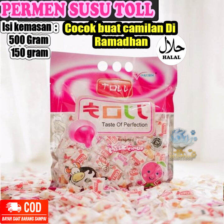 Beauty Permen Susu Halal 120 gram / 500 gram Permen Susu Toll Milk