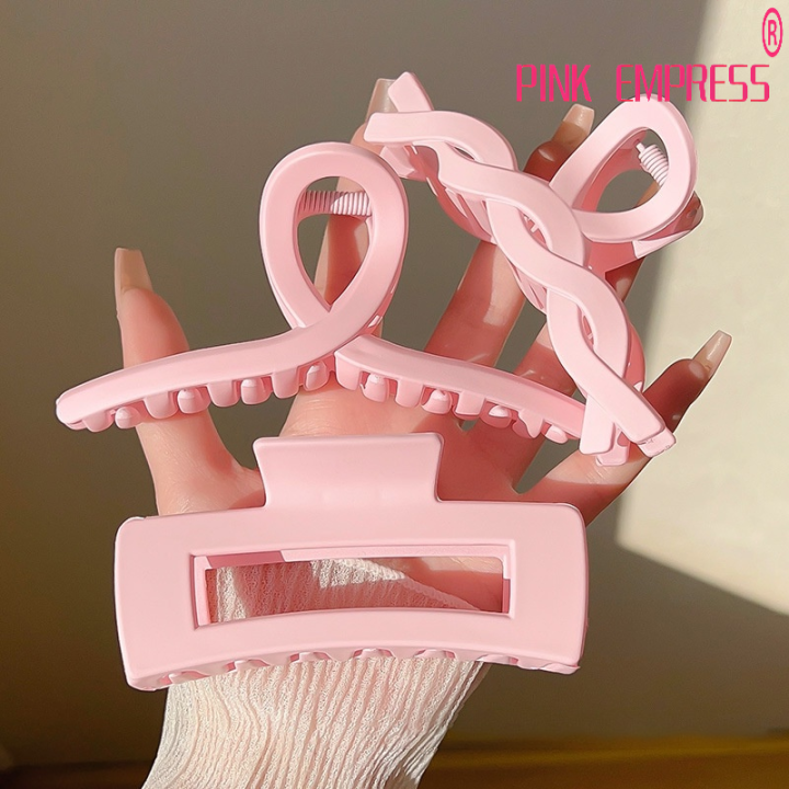 new-korean-large-pink-hair-clip-women-shark-clip-back-scoop-hair-clamp