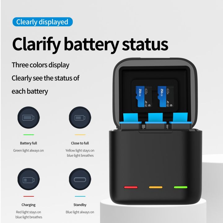 1-b-สำหรับ-g11-10-9-1-b-สำหรับ-g11แบตเตอรี่-telescopin-10-9-j76-1750-mah-สำหรับ-gopro-11-hero-10-3-way-กล่องที่ชาร์จแบตเตอรี่ด่วนที่เก็บการ์ด-tf-สำหรับ-gopro-hero-11-10-9