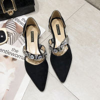 2019 fashion Glitter Shoes Women Bling Rhinestone Sandals Luxury Brand Shoes Women pointed Toe Woman pumps