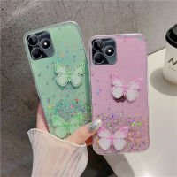 เคส Realme C53แฟชั่นหรูหราระยิบระยับเคสโทรศัพท์ลายดวงดาวท้องฟ้าประดับพลอยเทียมสวยดีไซน์รูปผีเสื้อซิลิโคนนิ่มกันกระแทกฝาครอบด้านหลัง