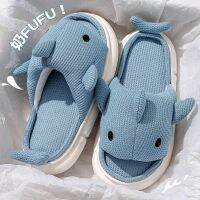 COD Cartoon Autumn Slippers Womens Home Outdoor Cotton and Linen Floor Non-slip Slippers for Men