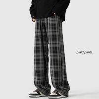 2023 New Trendy Plaid Pants Men Checkered Casual Pants M-5XL Casual Loose Straight Leg Trousers Fashion Streetwear Sweatpants