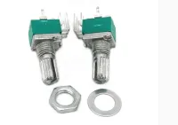 RK097 5K 10K 50K 100K  vertical duplex 6pin B103 B104 100K*2 precision single turn tuning and dimming dual control potentiometer