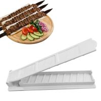 BBQ Meat Skewer Machine Kebab Press Maker Reusable BBQ Skewer Maker Kebab - White