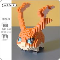 Gejia 6027-3 Anime Digimon Patamon Angel Digital Monster Pet Animal Mini Diamond Blocks Bricks Building Toy for Children no Box