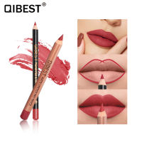 Bilian 【ราคาถูกคุณภาพดี】QIBEST ของแท้ 100% 2 แท่ง Lipliner Nude + Matte Lipstick Pencil ใช้ดี สบายปาก ฮิตมาก ลิปจุ๊ปไม่หลุด ลิปไลเนอร์ ดินสอเขียนขอบปาก เฉดสีสวยชัด ติดทนนาน เนื้อแมทเนียน เขียนง่าย กันน้ำ ติดทน (มีทั้งหมด 13 สีให้เลือก) (พร้อมส่ง)