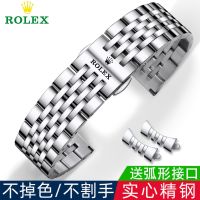 【Hot seller】 Rolex watch strap male steel belt explorer 2 Daytona submariner green black water ghost king accessories 20mm