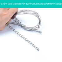 【LZ】 2PCSCustom Adjustable Long Compression Springs Steel Extension Spring0.7mm Wire Diameterx(4-12)mm Out Diameterx1000mm Length