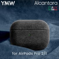 ▬ YMW ALCANTARA Case for AirPods Pro 2 Luxury Artificial Leather Cases for AirPod Pro Wireless Bluetooth Headset Turn fur Cover