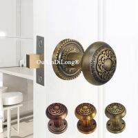 European Antique Carved Door Knobs Invisible Hidden Singles-side Door Locks Living Room Background Wall Bedroom Door Knobs Lock Door Hardware