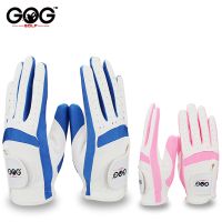 Free shipping GOG golf gloves for children fabric cloth boy girl blue pink hands practice