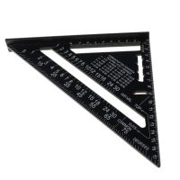 712 Inch Aluminium Alloy Triangular Measuring Ruler Woodworking Carpenter Square Angle Protractor Retailsale