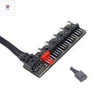 P9YN2 5พอร์ตสำหรับ4 Pin PWM คูลเลอร์สายไฟคอมพิวเตอร์อุปกรณ์เสริม Splitter PC พัดลมฮับความเร็วตัวแปลงคอนโทรลเลอร์