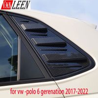 [Hot K] มู่ลี่สามเหลี่ยมกระจกรถด้านหลังแผ่นครอบสติกเกอร์บานเกล็ดสำหรับ VW Polo Plus 2019 Volkswagen Polo 2011-2022 Polo 6R GTI