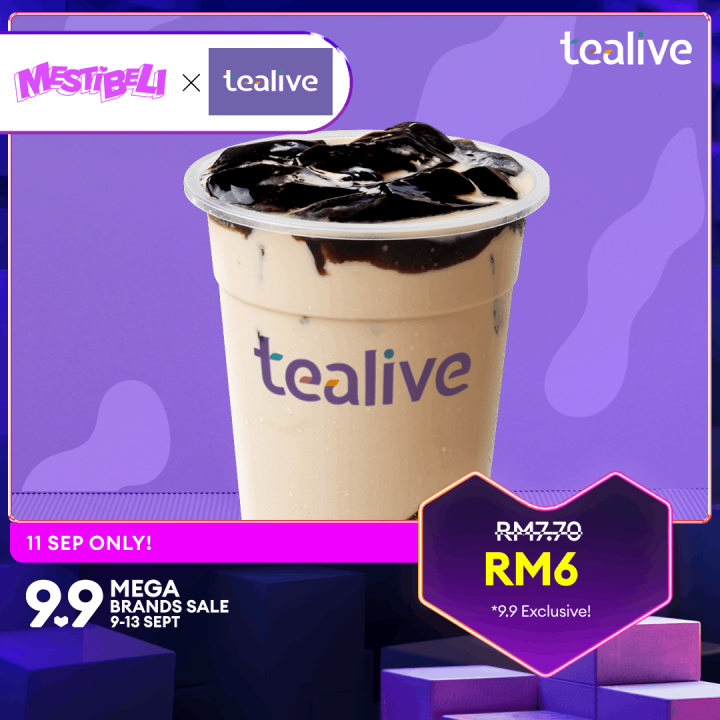 Tealive Roasted Milk Tea with Grass Jelly [WalkIn] Lazada
