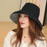 13Cm Wide Brim Bucket Hat For Ladies Summer Beach Two Sides Wear Simple Sun Cap Woman High Quality 100% Cotton Fisherman Hats