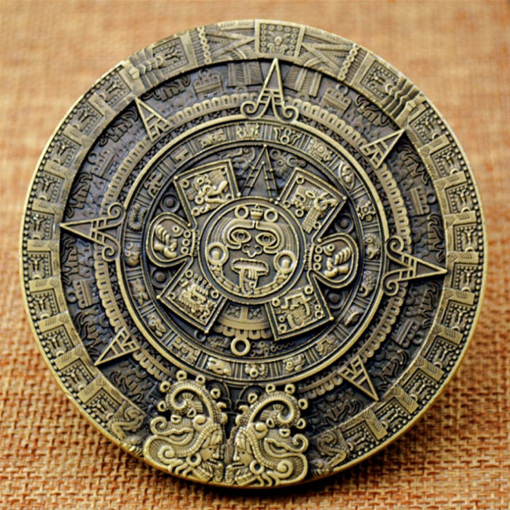 mayan-aztec-ปฏิทินของที่ระลึกทำนายเหรียญที่ระลึกคอลเลกชันงานศิลปะของขวัญคอลเลกชันเหรียญที่ระลึกที่น่าสนใจ-kdddd