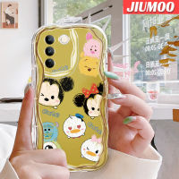 เคส JIUMOO สำหรับ Vivo V27 Pro 5G V27E 5G S16 Pro 5G S16E 5G เคสการ์ตูนมิกกี้น่ารักเนื้อครีมลายคลื่นนิ่มกันกระแทกแบบใสเคสมือถือสร้างสรรค์โปร่งใสลายกล้องถ่ายรูปฝาครอบป้องกันง่าย