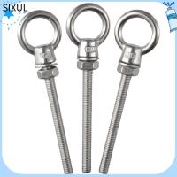 SIXUL 5pcs ยาว1/4x2.36ค่ะ สลักเกลียวตา 316สแตนเลสสตีล ทนทานสำหรับงานหนัก สลักเกลียวไหล่ ทนทานต่อการใช้งาน M6 สลักเกลียวสำหรับยกตา เกรดทางทะเล