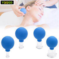 4Pcs Glass Cupping ถ้วยนวด,ซิลิโคนดูดสูญญากาศสำหรับผิวอมตะทันที,Anti Cellulite Wrinkle Contouring